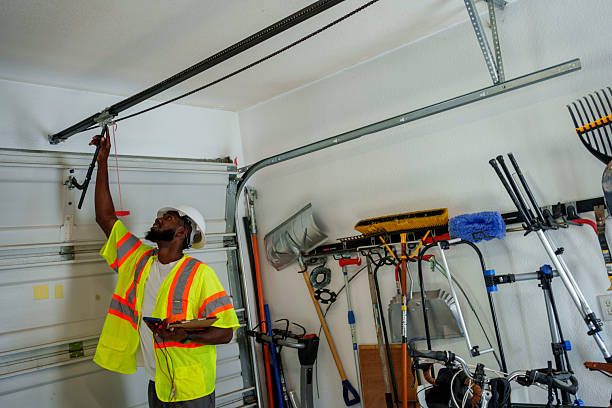 Professional Garage Door Panel Replacement technician working in Manchester, WA